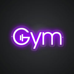 Neon Emblem of Advanced Workouts