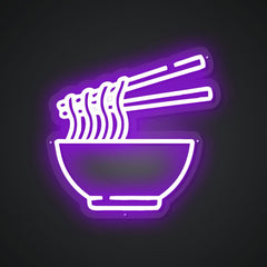 Neon-boiled Bowl Noodles Sign