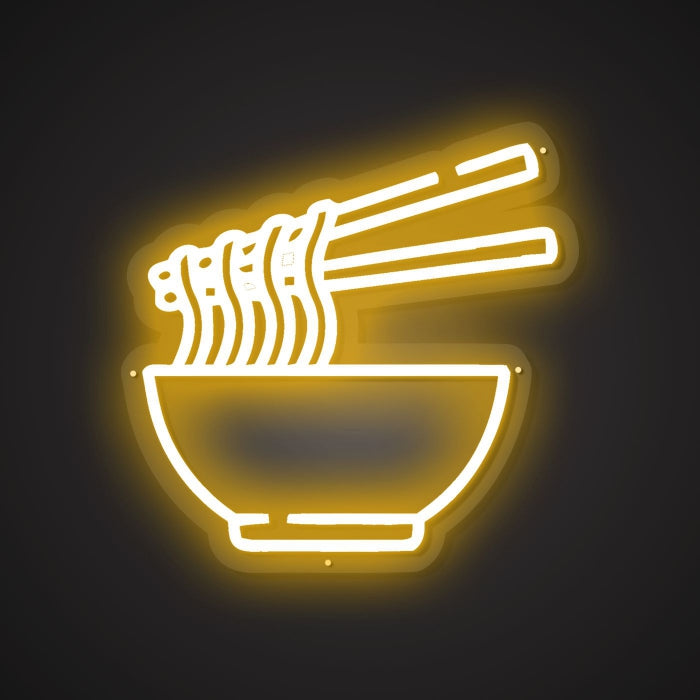 Shimmering Neon Bowl of Broth Showcase
