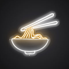 Neon-twisted Noodle Sign