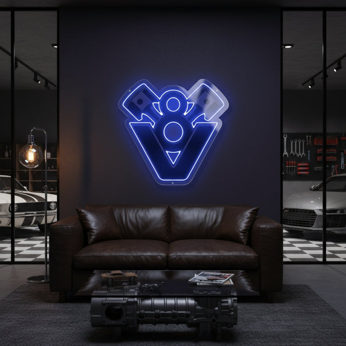 V8 Neon Sign