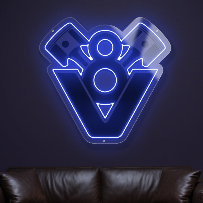 V8 Neon Sign