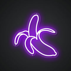 Glowing Neon Tropical Fruit Display