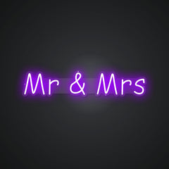 Glowing Neon Wedded Bliss Display