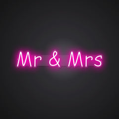 Neon-united Mr & Mrs Sign