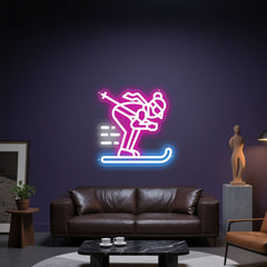Glowing Neon Snowy Glide Display