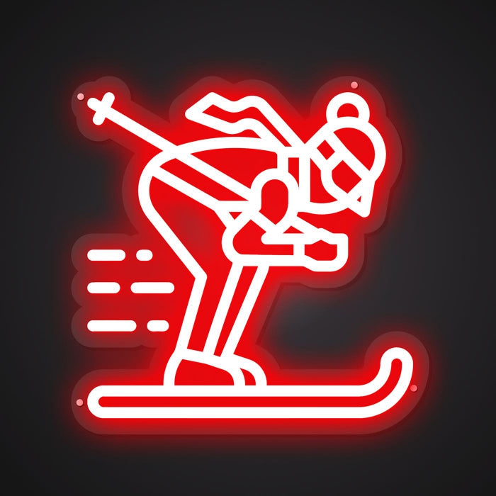 Radiant Neon Skiing Glow