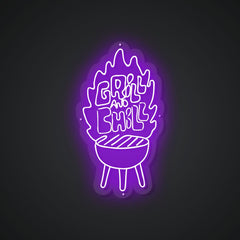 Glowing Neon Charred Delight Display