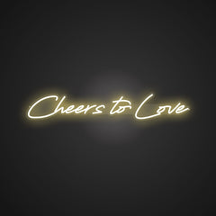 Illuminated Cheers to Love Neon Festivity