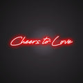 Neon-jubilant Cheers to Love Sign