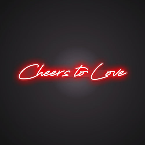 Neon-jubilant Cheers to Love Sign