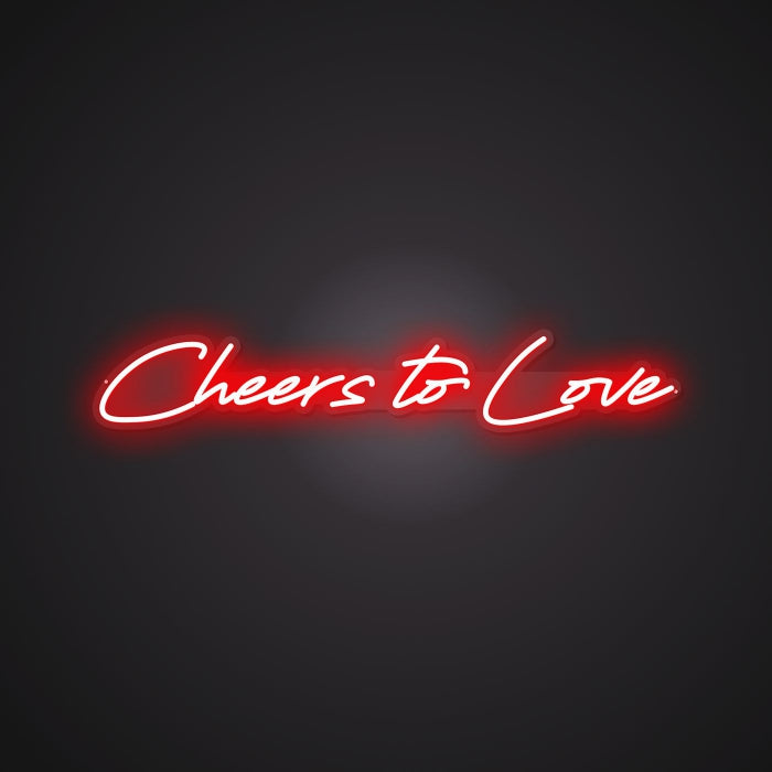 Neon-jubilant Cheers to Love Sign