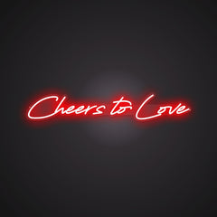 Neon-jubilant Cheers to Love Sign