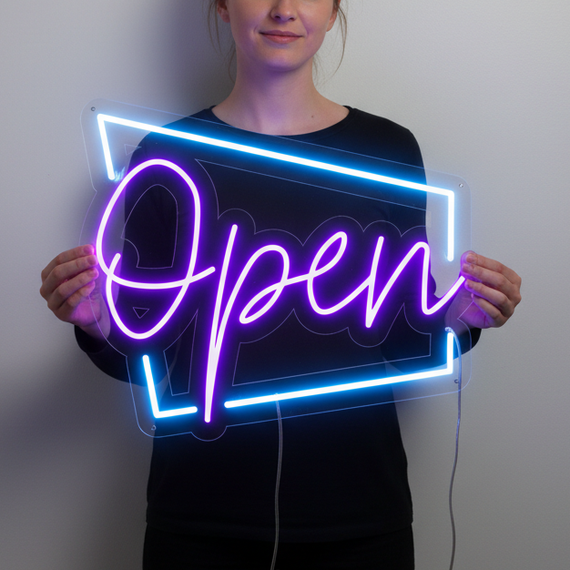 Vibrant Open Neon Signs
