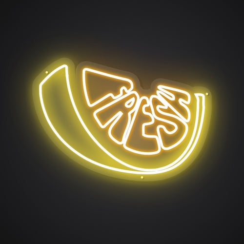 Neon-zesty Orange Burst Sign