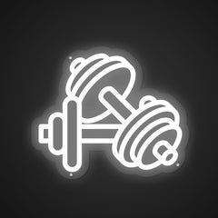 Glowing Neon Paired Iron Display
