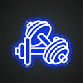 Radiant Neon Two Dumbbells Glow