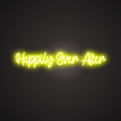 Neon-idealistic Happily Ever After Sign