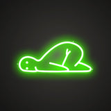 Liege auf dem Boden Neonschild