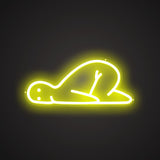 Liege auf dem Boden Neonschild