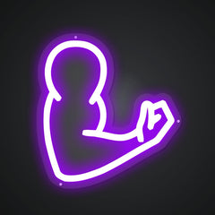 Neon-rippled Muscle Sign