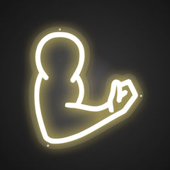 Neon Emblem of Physical Power