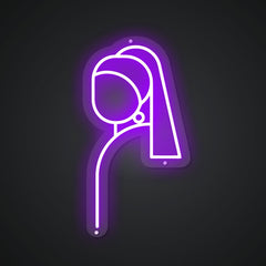 Neon Emblem of Abstract Pearled Beauty