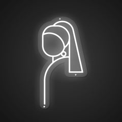 Illuminated Abstract Girl with a Pearl Earring Neon Vision