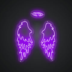 Neon-ethereal Angel wings Sign