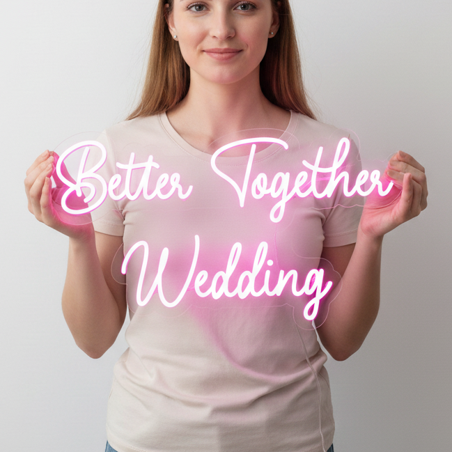 Better Together Wedding Neon Sign