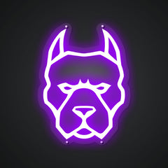 Neon-wagging Dog Sign