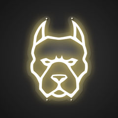 Neon Emblem of Loyal Paws