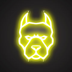 Illuminated Dog Neon Playfulness