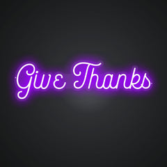 Neon Tribute of Thanks Sign