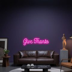 Glowing Neon Gratitude Oath Display