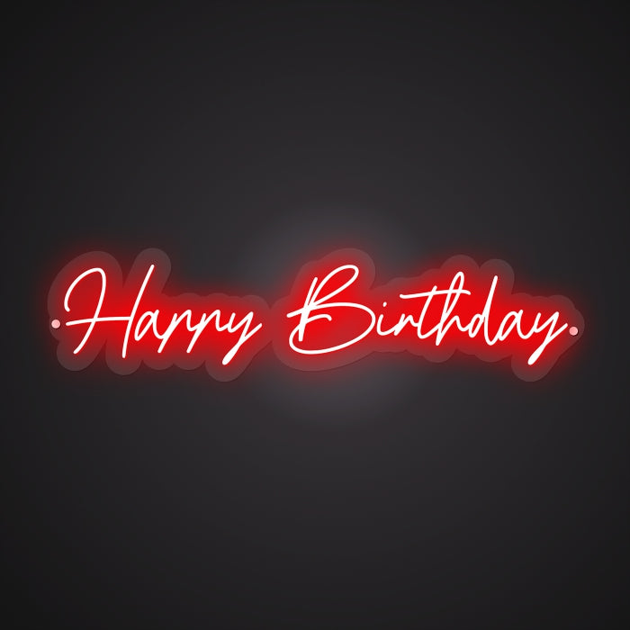 Radiant Neon Happy Birthday Glow