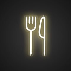 Fork and Knife Neon Glow Sign