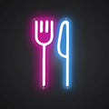 Cutlery-themed Neon Illumination