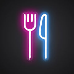Cutlery-themed Neon Illumination