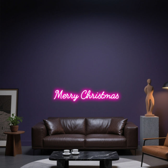 Glowing Neon Yuletide Greetings Display
