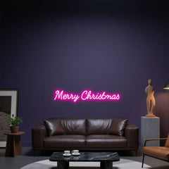 Glowing Neon Yuletide Greetings Display