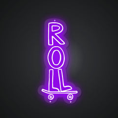 Neon Emblem of Rolling Motion