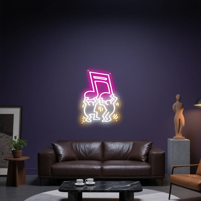 Glowing Neon Sound Activation Display
