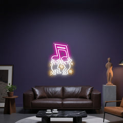 Glowing Neon Sound Activation Display