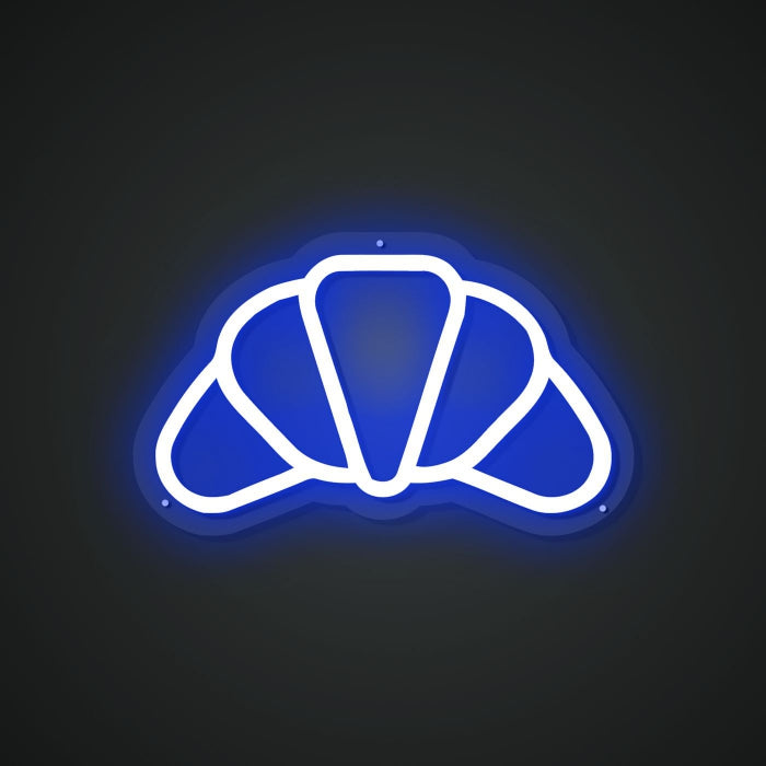 Radiant Neon Croissant Glow