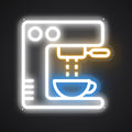 Neon-brewing Coffee Machine Sign
