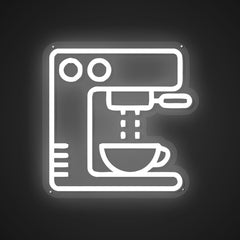 Neon Emblem of Bean-to-Cup Magic