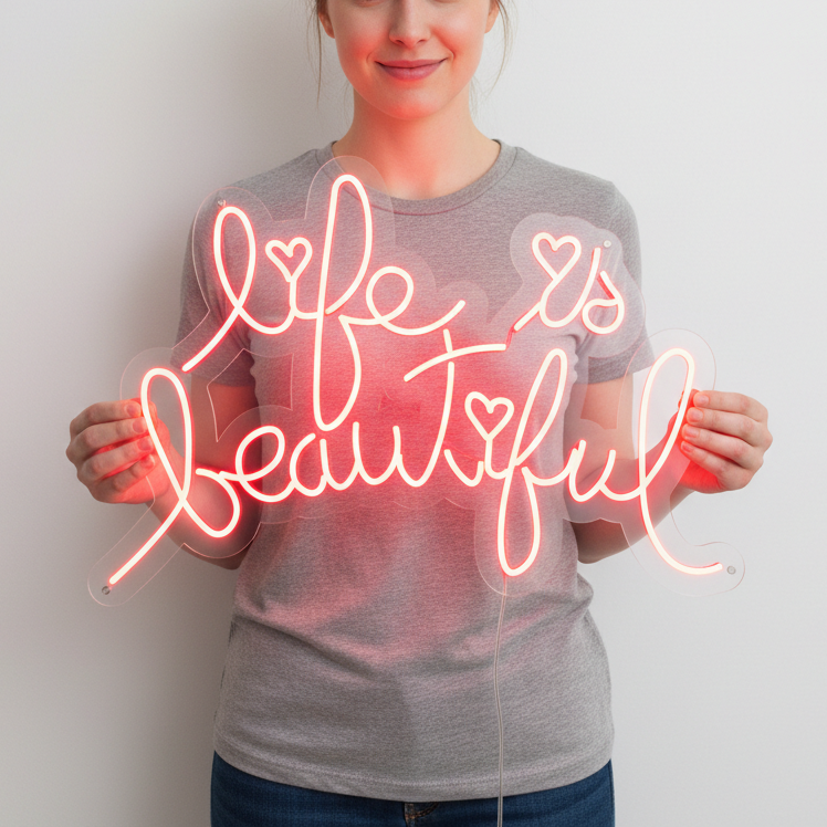 Life Is Beautiful Neon Sign