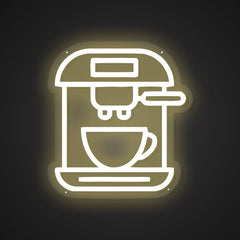 Neon Emblem of Bold Brews