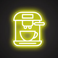 Illuminated American-style Coffee Machine Neon Temptation